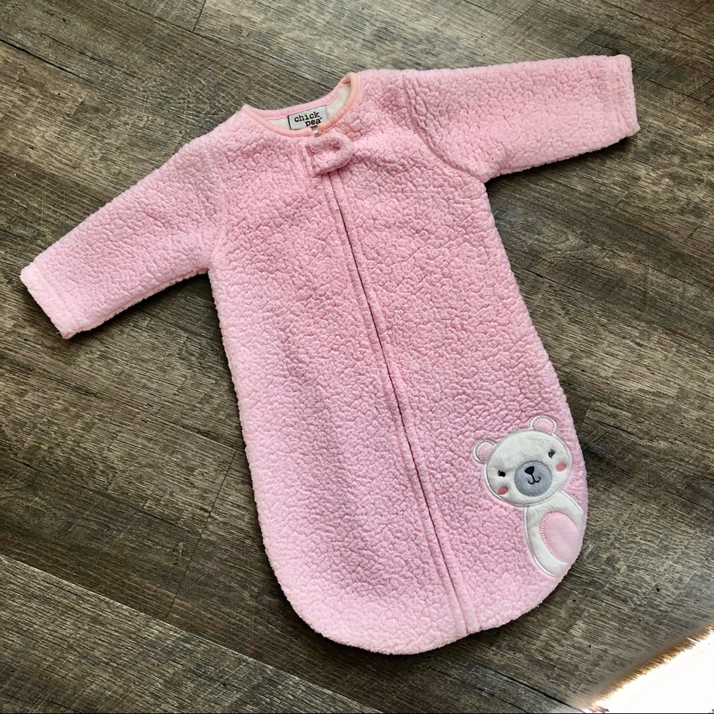 CHICK PEA⚡️Super Cozy Plush Baby Girl Sleep Sack_3-6M